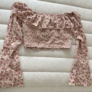 Cute off the shoulder top.